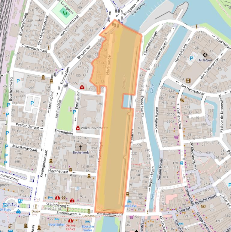 Kaart van postcodegebied 5211TZ.