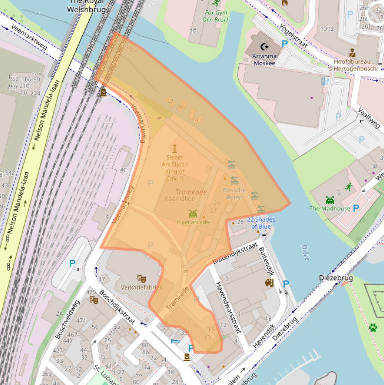 Kaart van postcodegebied 5211VB.