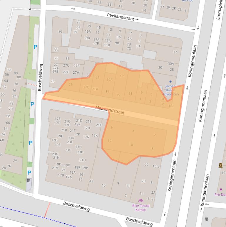 Kaart van postcodegebied 5211VE.