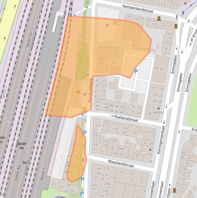Kaart van postcodegebied 5211VJ.