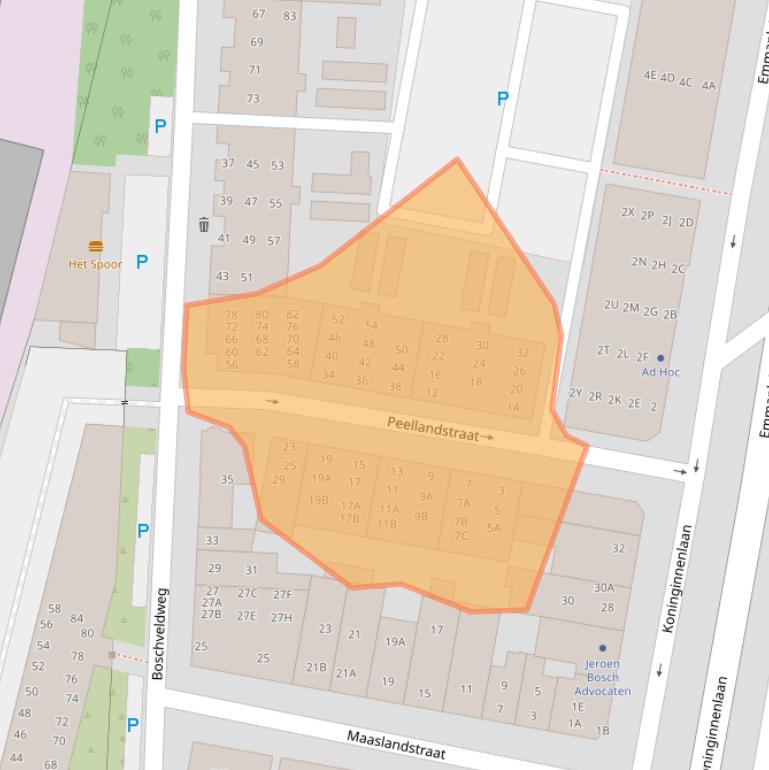 Kaart van postcodegebied 5211VP.
