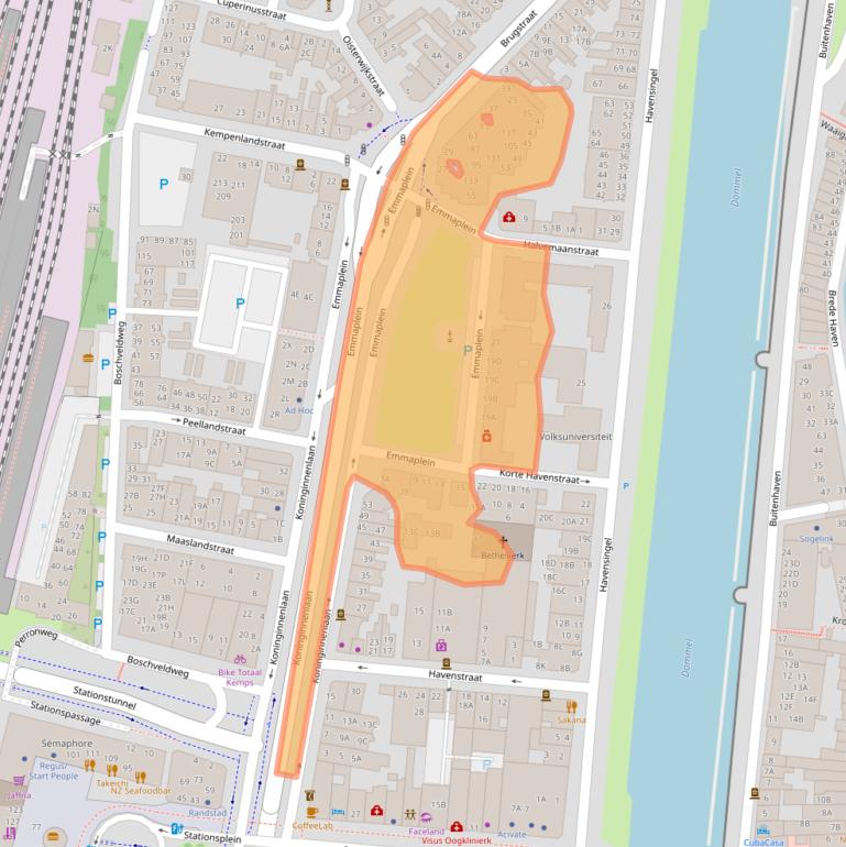 Kaart van postcodegebied 5211VZ.