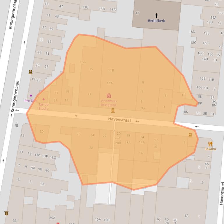 Kaart van postcodegebied 5211WC.