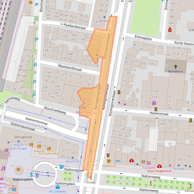 Kaart van postcodegebied 5211WG.
