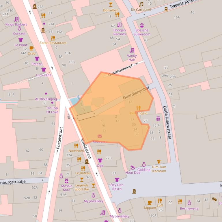 Kaart van postcodegebied 5211WR.