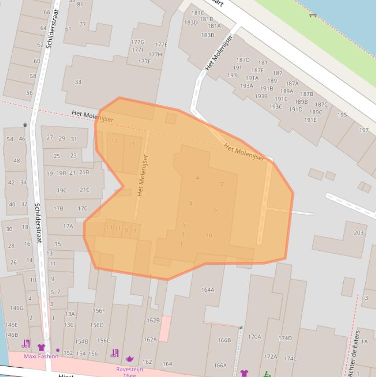 Kaart van postcodegebied 5211WV.