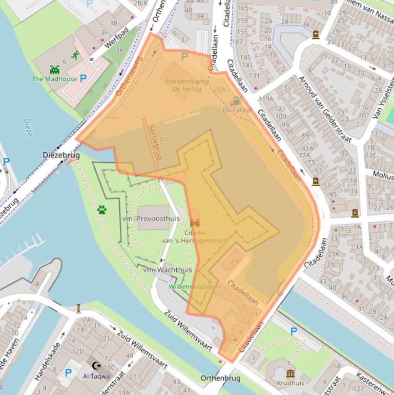 Kaart van postcodegebied 5211XB.