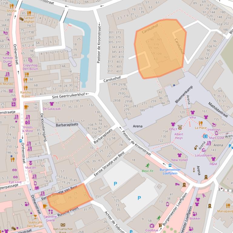 Kaart van postcodegebied 5211XH.
