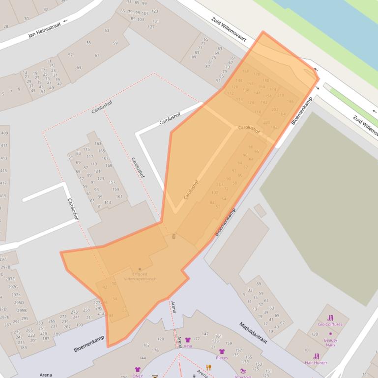 Kaart van postcodegebied 5211XK.