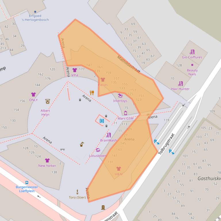 Kaart van postcodegebied 5211XV.