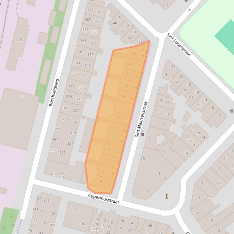 Kaart van postcodegebied 5211ZJ.