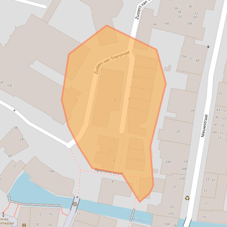 Kaart van postcodegebied 5211ZT.