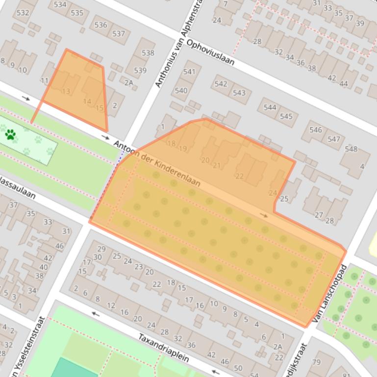 Kaart van postcodegebied 5212AB.