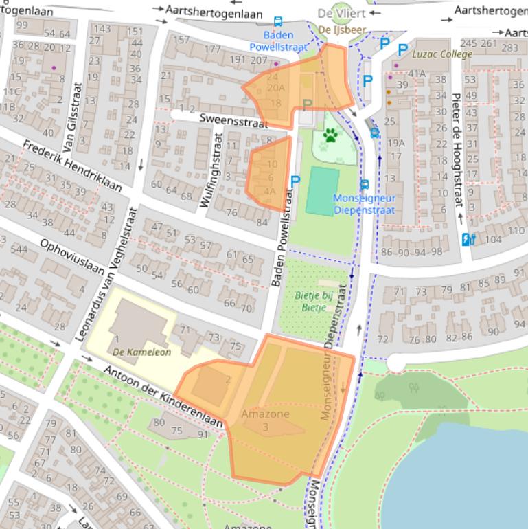 Kaart van postcodegebied 5212BW.