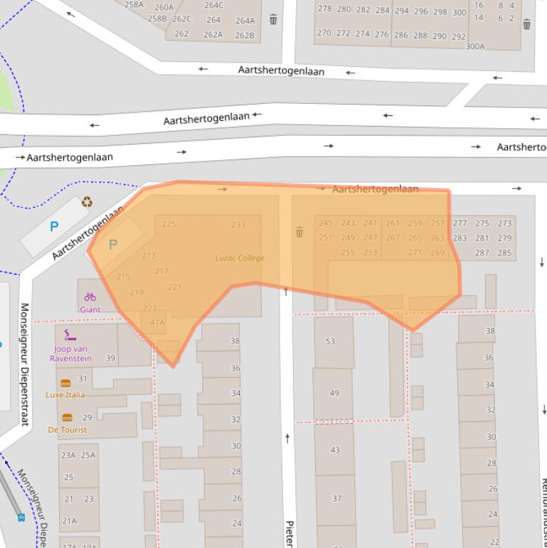 Kaart van postcodegebied 5212CG.