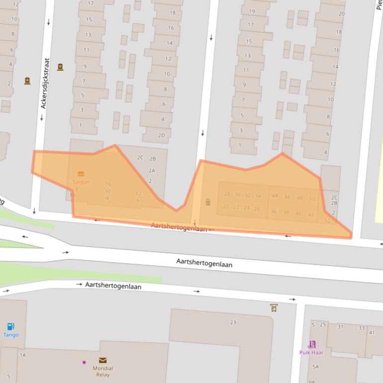 Kaart van postcodegebied 5212CL.