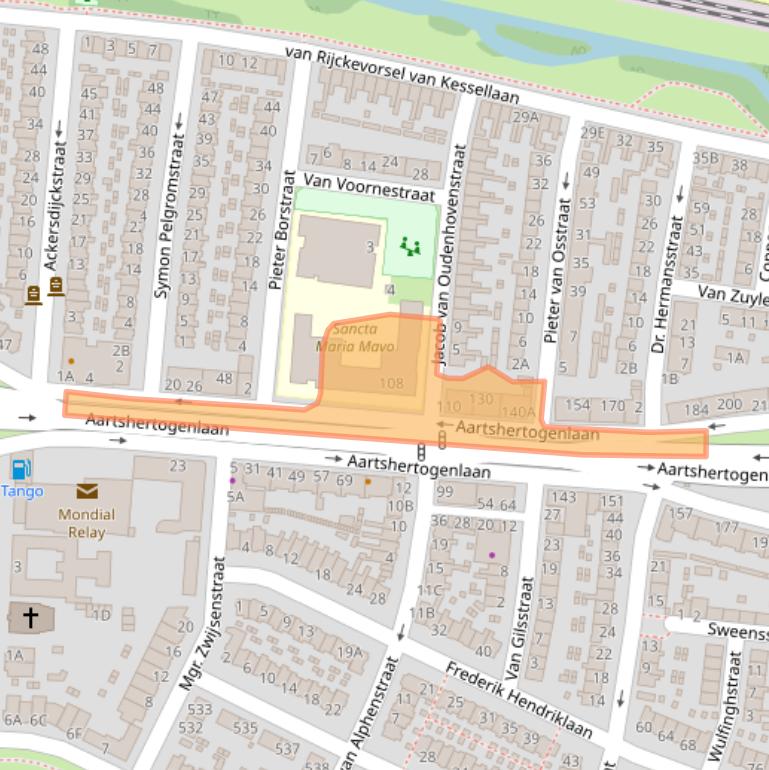 Kaart van postcodegebied 5212CM.