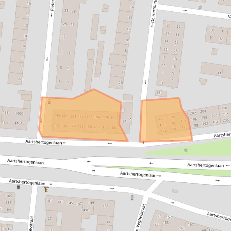 Kaart van postcodegebied 5212CN.