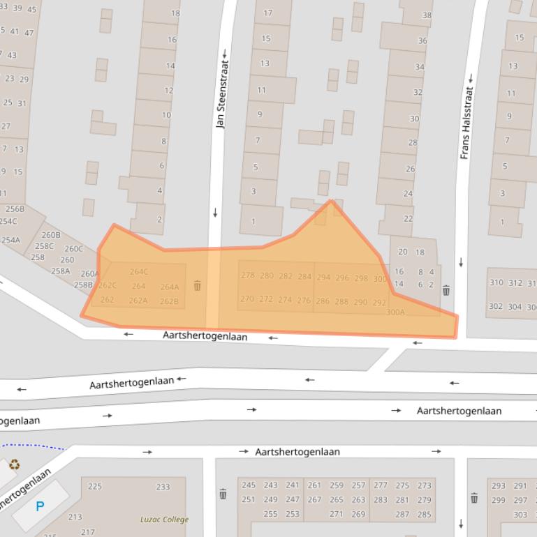 Kaart van postcodegebied 5212CS.