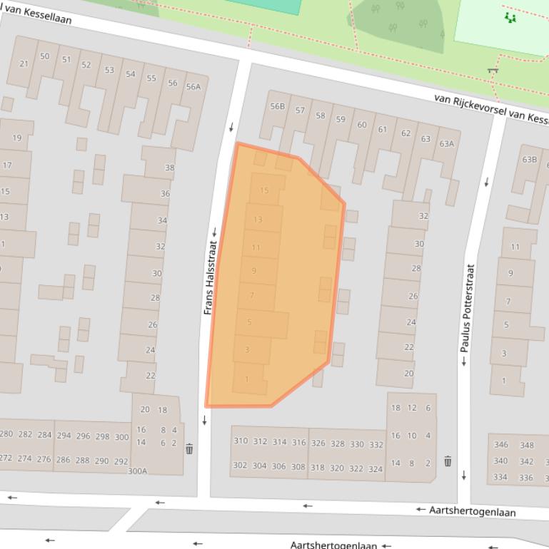 Kaart van postcodegebied 5212EL.