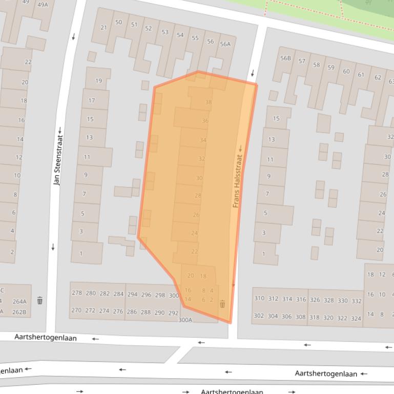 Kaart van postcodegebied 5212EM.
