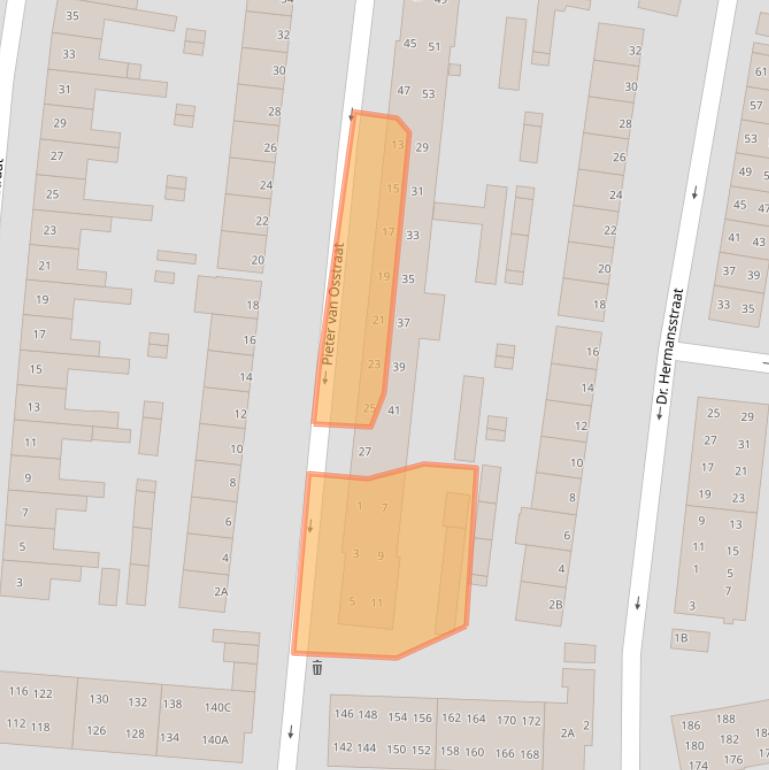 Kaart van postcodegebied 5212GA.