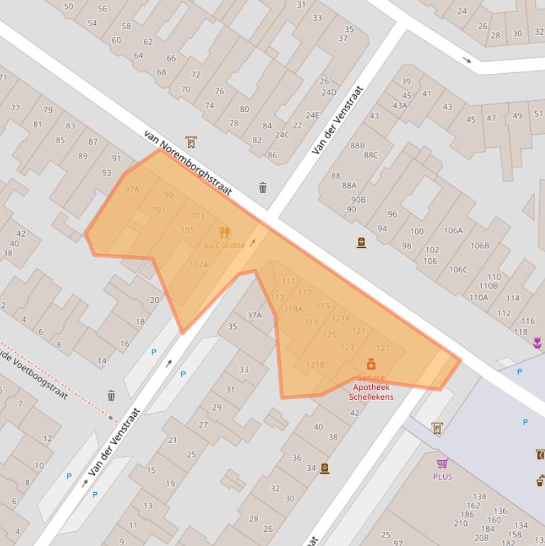 Kaart van postcodegebied 5212NC.