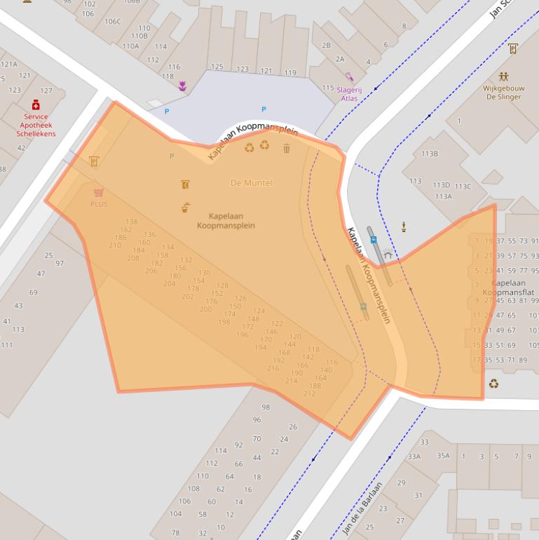 Kaart van postcodegebied 5212NH.