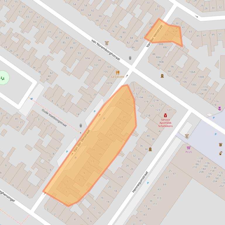 Kaart van postcodegebied 5212NL.