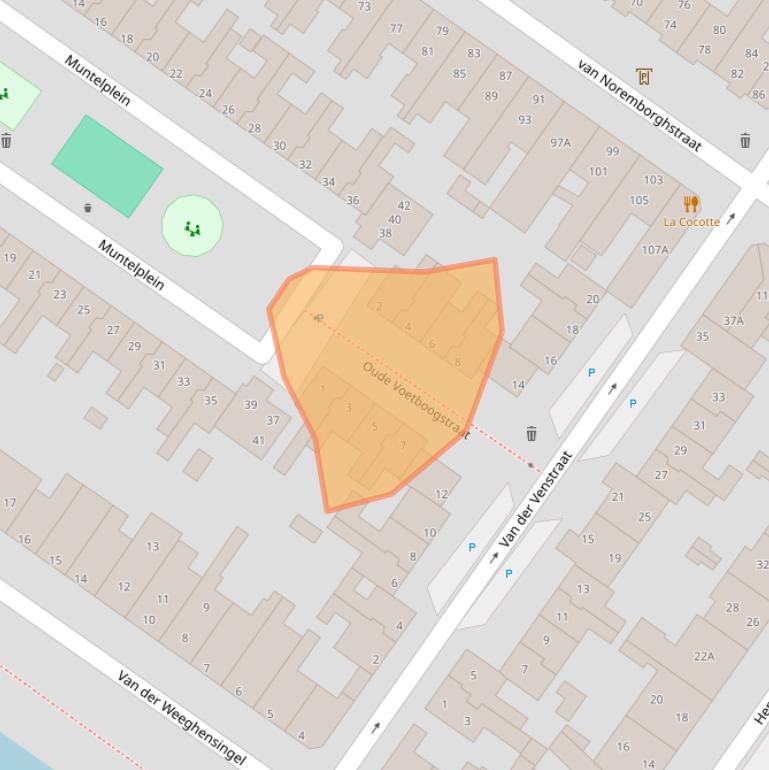 Kaart van postcodegebied 5212NN.