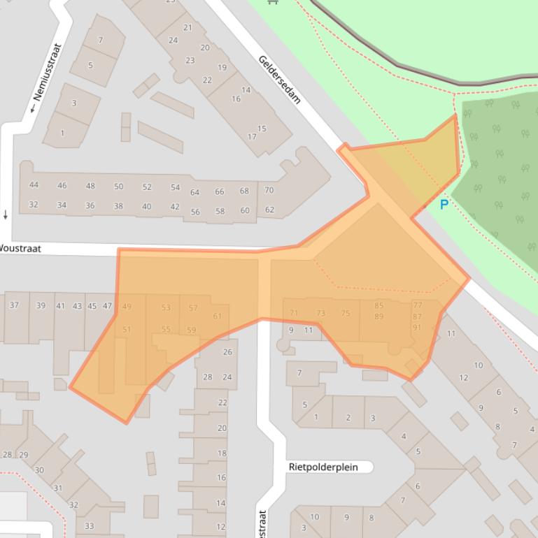 Kaart van postcodegebied 5212RJ.