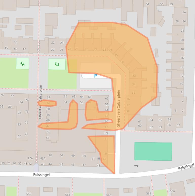 Kaart van postcodegebied 5212RP.