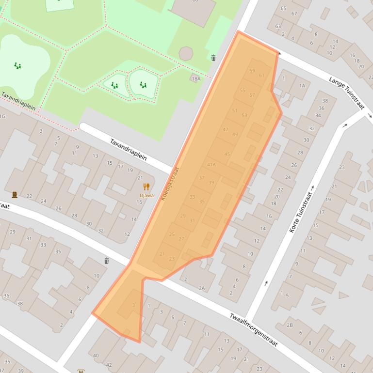 Kaart van postcodegebied 5212SB.