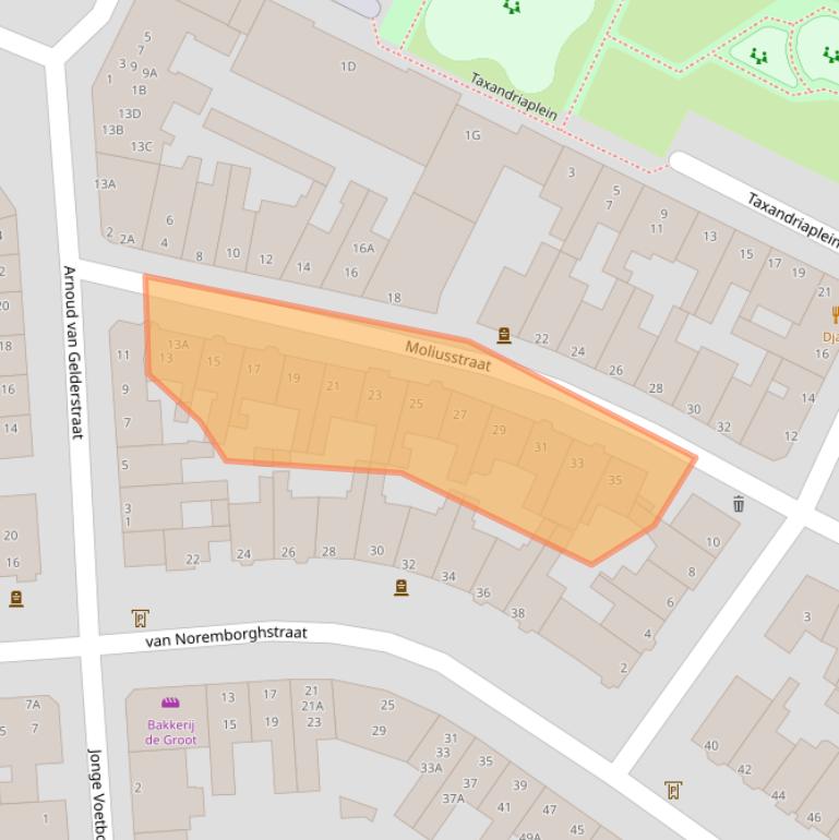 Kaart van postcodegebied 5212TN.