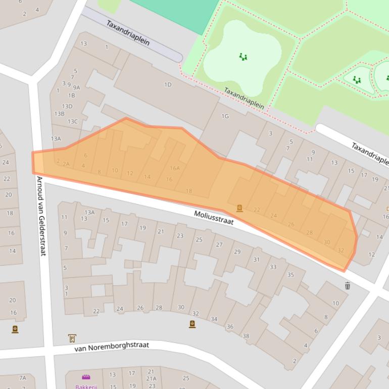 Kaart van postcodegebied 5212TP.
