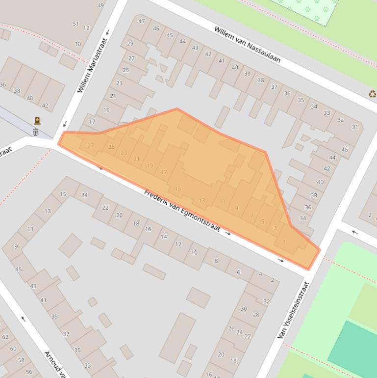 Kaart van postcodegebied 5212TT.