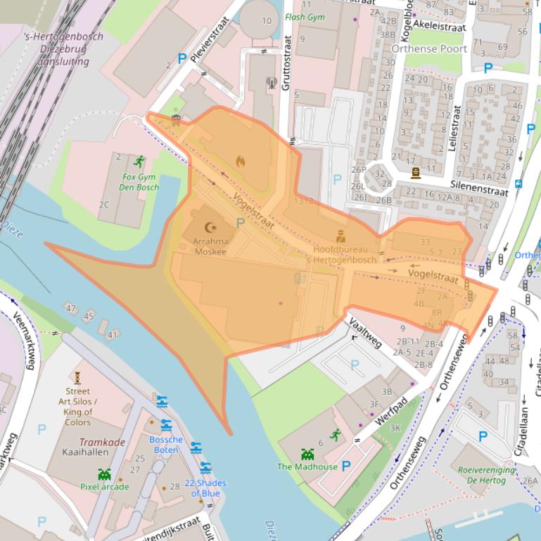 Kaart van postcodegebied 5212VL.