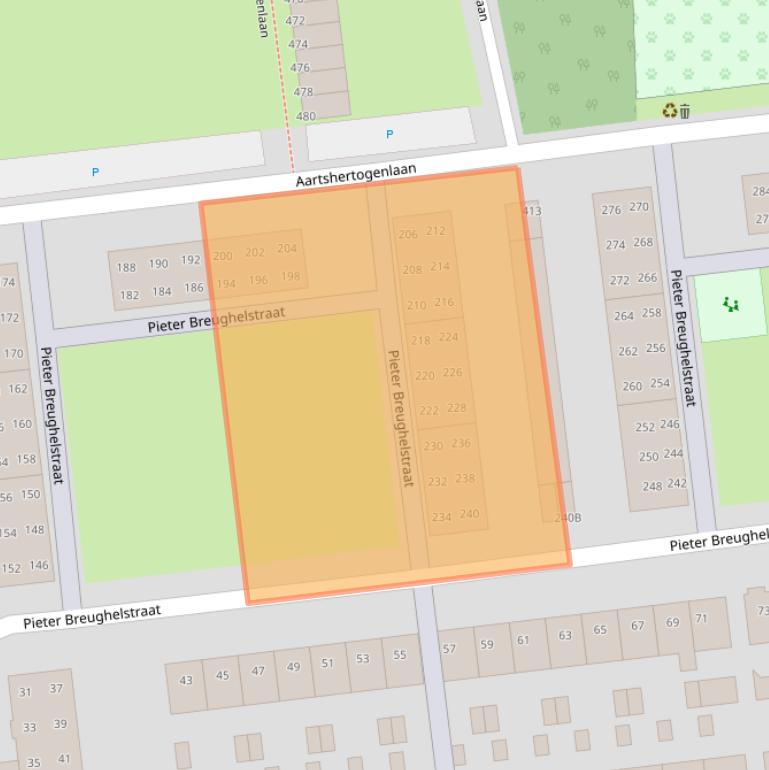 Kaart van postcodegebied 5213BT.