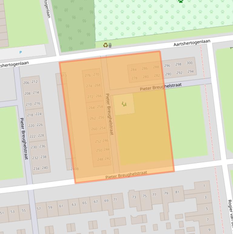 Kaart van postcodegebied 5213BV.