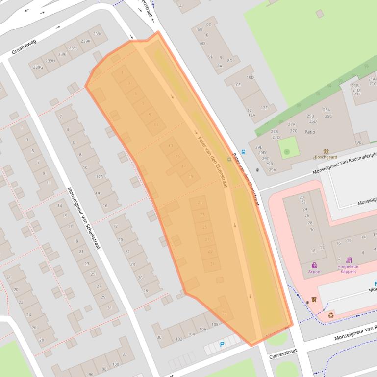 Kaart van postcodegebied 5213CC.