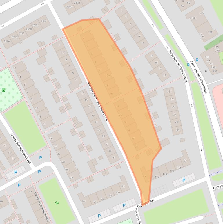 Kaart van postcodegebied 5213CG.