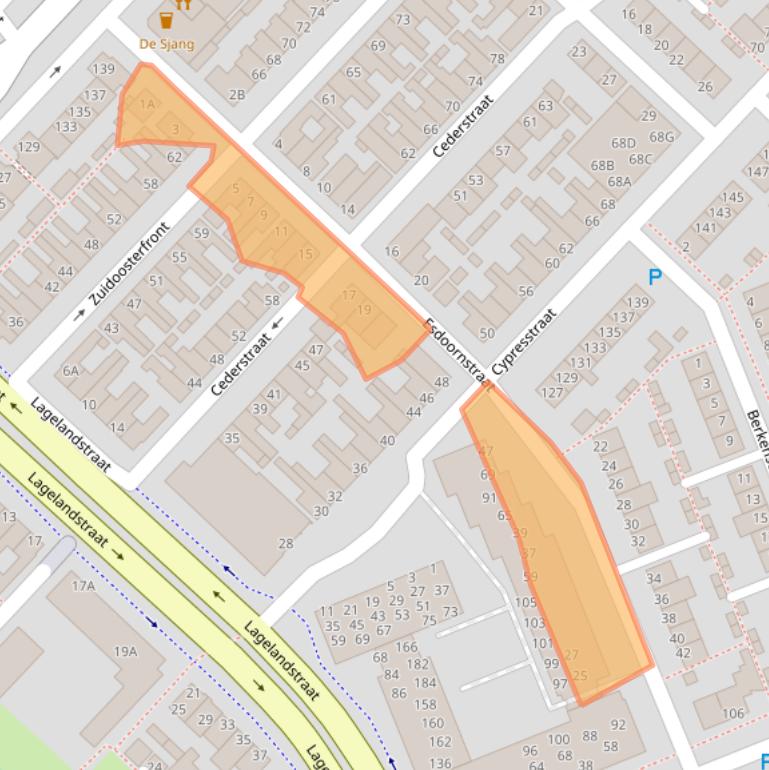 Kaart van postcodegebied 5213CM.