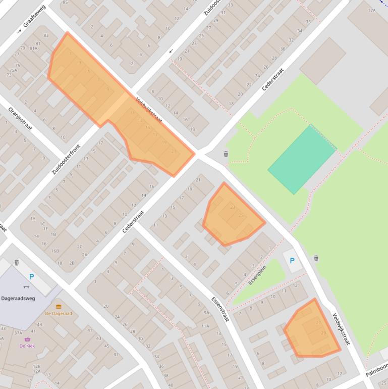 Kaart van postcodegebied 5213CT.