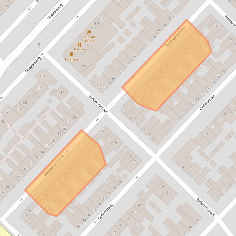 Kaart van postcodegebied 5213EB.