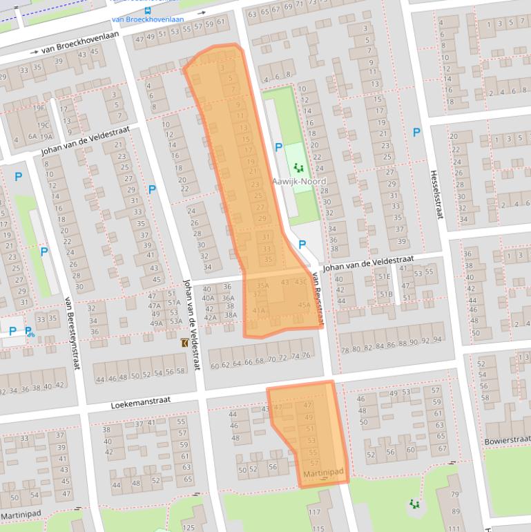 Kaart van postcodegebied 5213GZ.