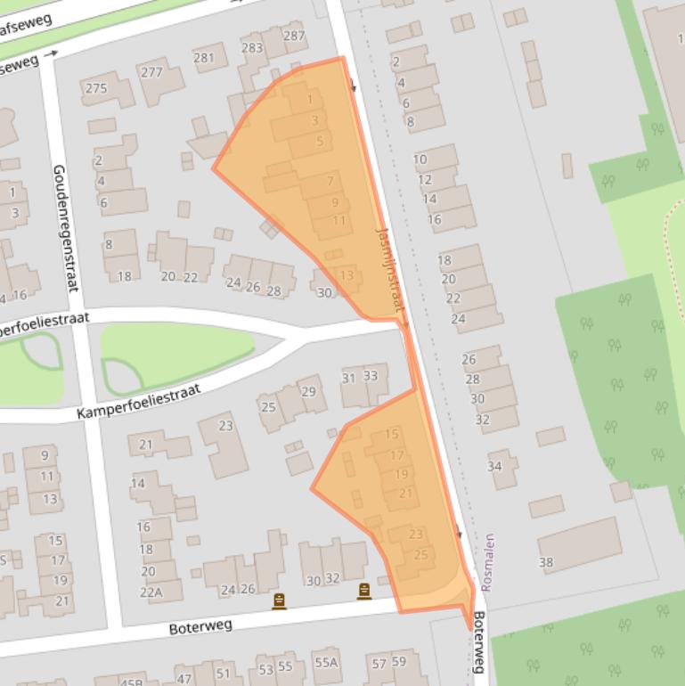 Kaart van postcodegebied 5213HN.