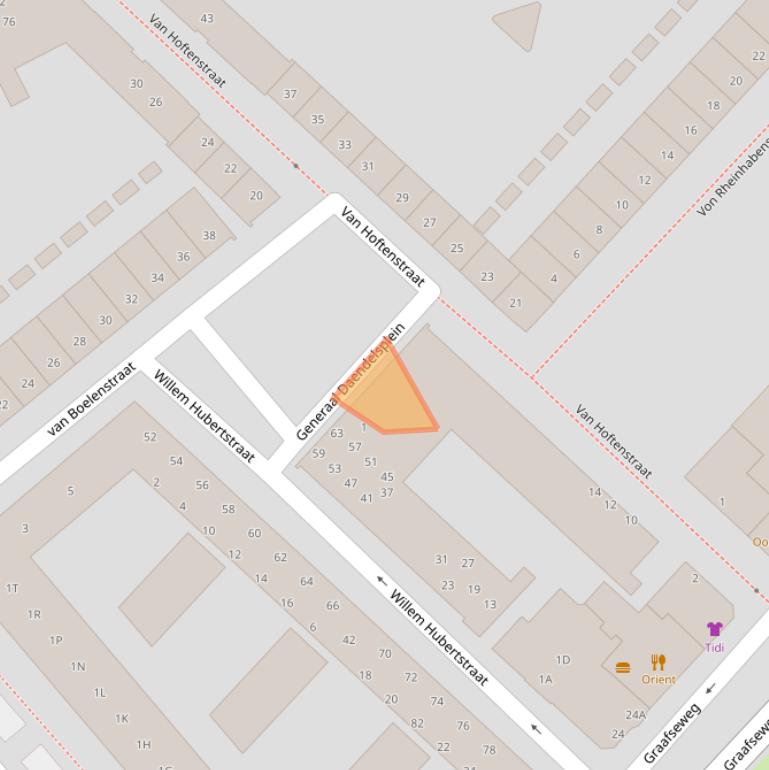 Kaart van postcodegebied 5213SW.