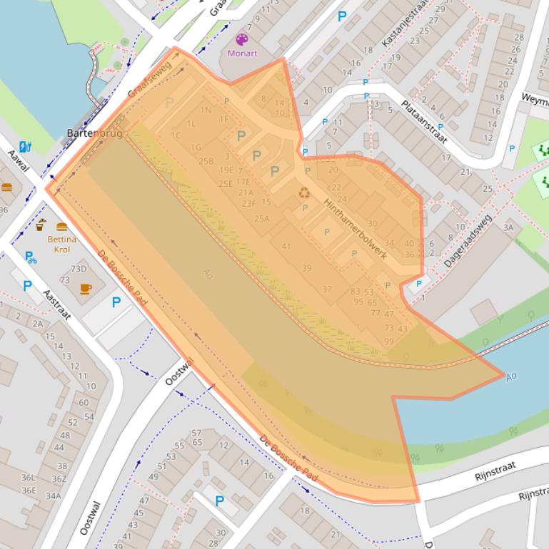 Kaart van postcodegebied 5213TA.