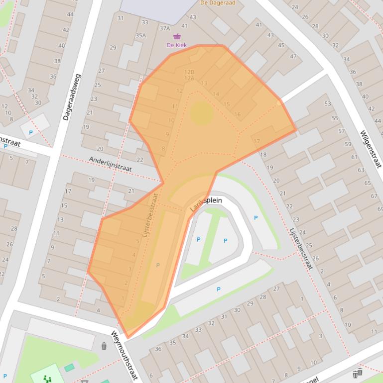 Kaart van postcodegebied 5213TS.