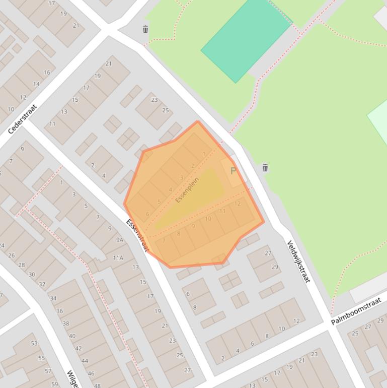 Kaart van postcodegebied 5213TX.